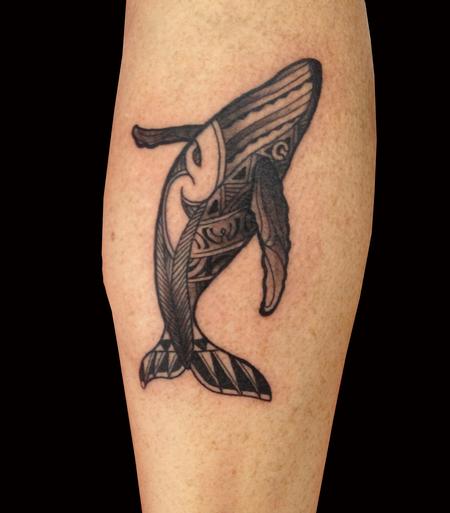 Tattoos - Polynesian Whale - 101702